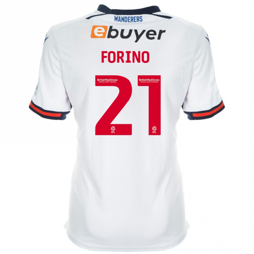 Gyermek Labdarúgás Chris Forino #21 Fehér Hazai Jersey 2024/25 Mez Póló Ing