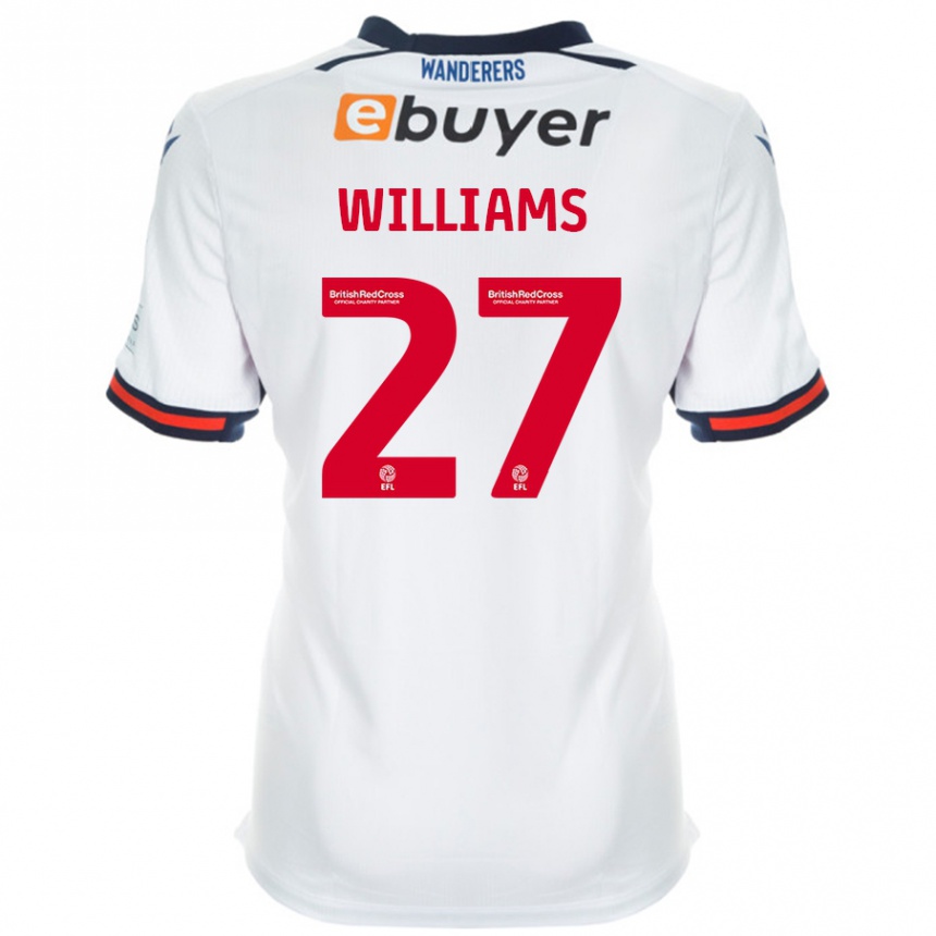 Gyermek Labdarúgás Randell Williams #27 Fehér Hazai Jersey 2024/25 Mez Póló Ing