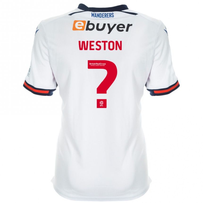 Gyermek Labdarúgás Ajay Weston #0 Fehér Hazai Jersey 2024/25 Mez Póló Ing