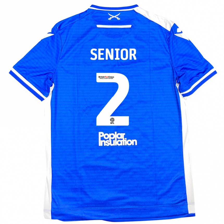 Gyermek Labdarúgás Joel Senior #2 Kék Fehér Hazai Jersey 2024/25 Mez Póló Ing