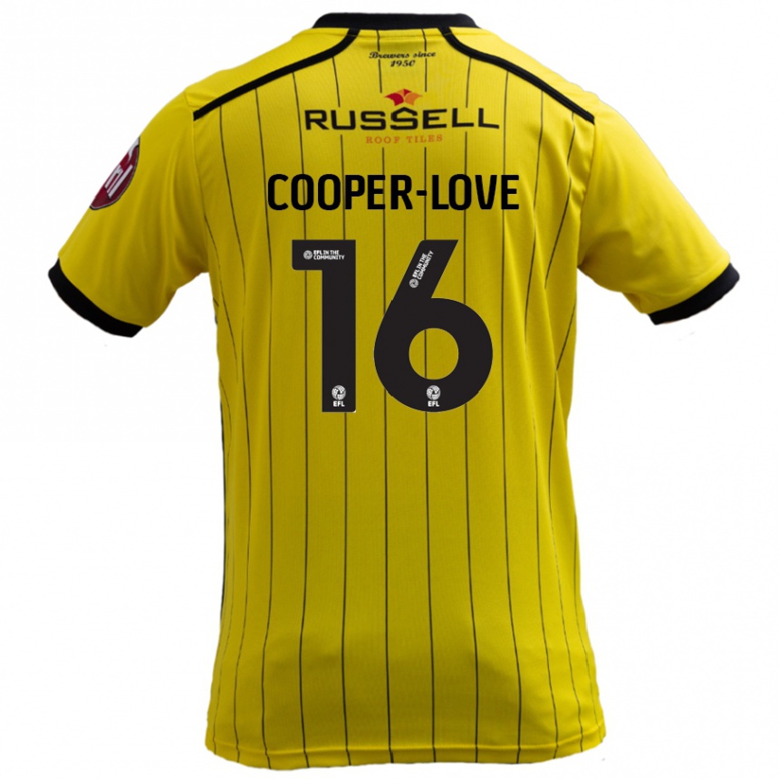 Gyermek Labdarúgás Jack Cooper-Love #16 Sárga Hazai Jersey 2024/25 Mez Póló Ing