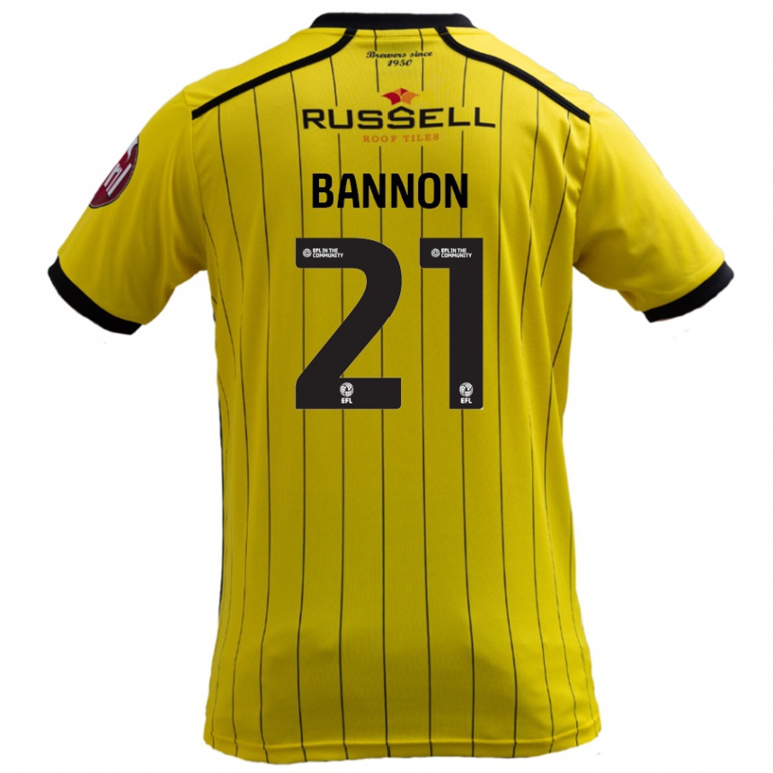 Gyermek Labdarúgás Alex Bannon #21 Sárga Hazai Jersey 2024/25 Mez Póló Ing