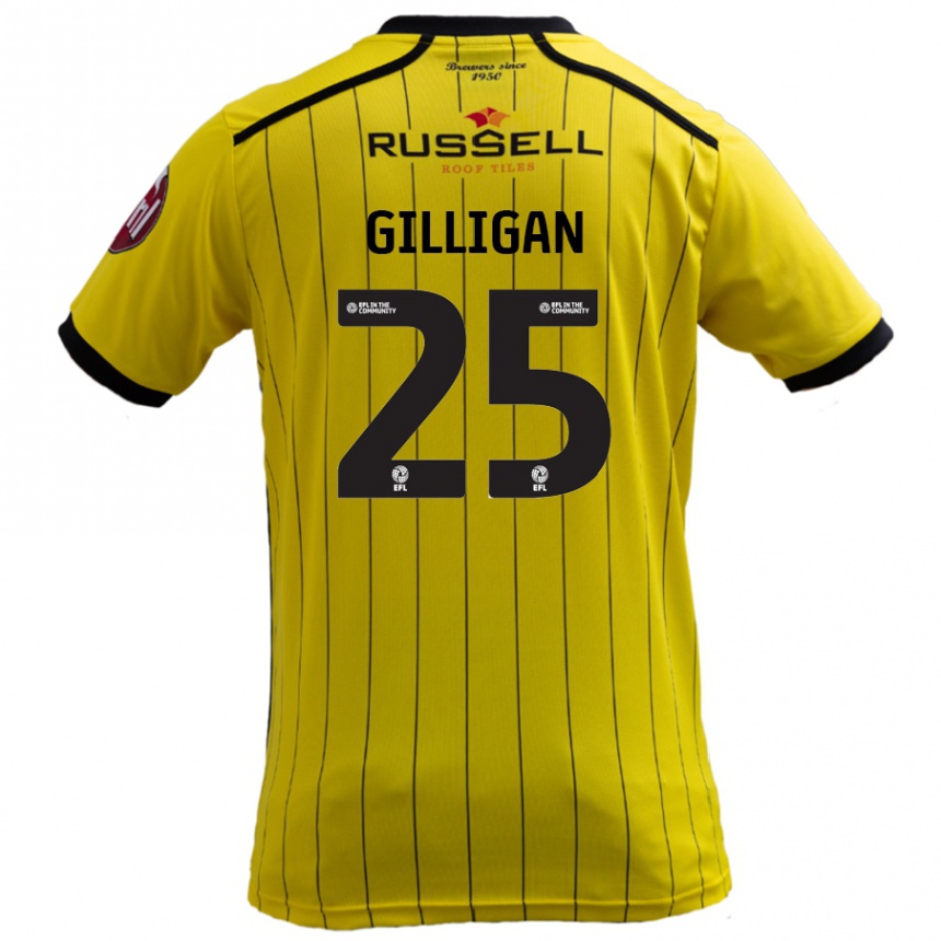 Gyermek Labdarúgás Ciaran Gilligan #25 Sárga Hazai Jersey 2024/25 Mez Póló Ing