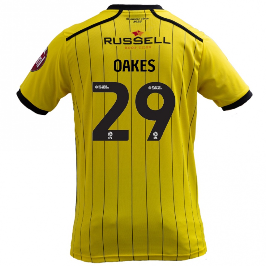 Gyermek Labdarúgás Toby Oakes #29 Sárga Hazai Jersey 2024/25 Mez Póló Ing