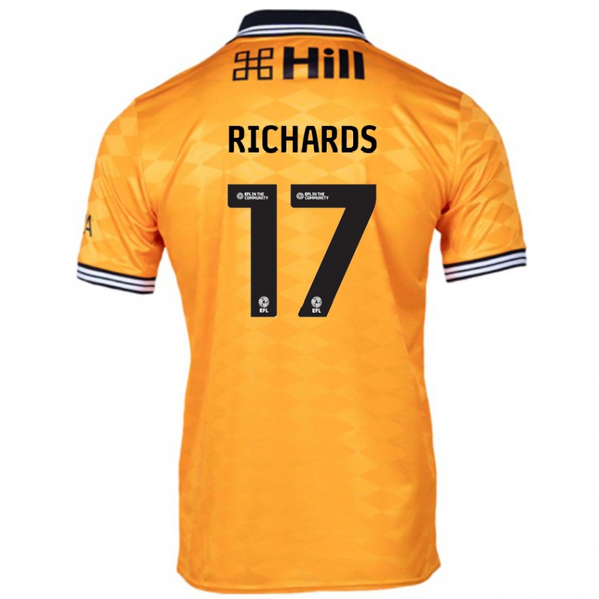 Gyermek Labdarúgás Taylor Richards #17 Narancs Hazai Jersey 2024/25 Mez Póló Ing