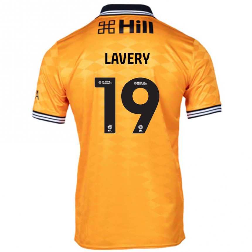 Gyermek Labdarúgás Shayne Lavery #19 Narancs Hazai Jersey 2024/25 Mez Póló Ing