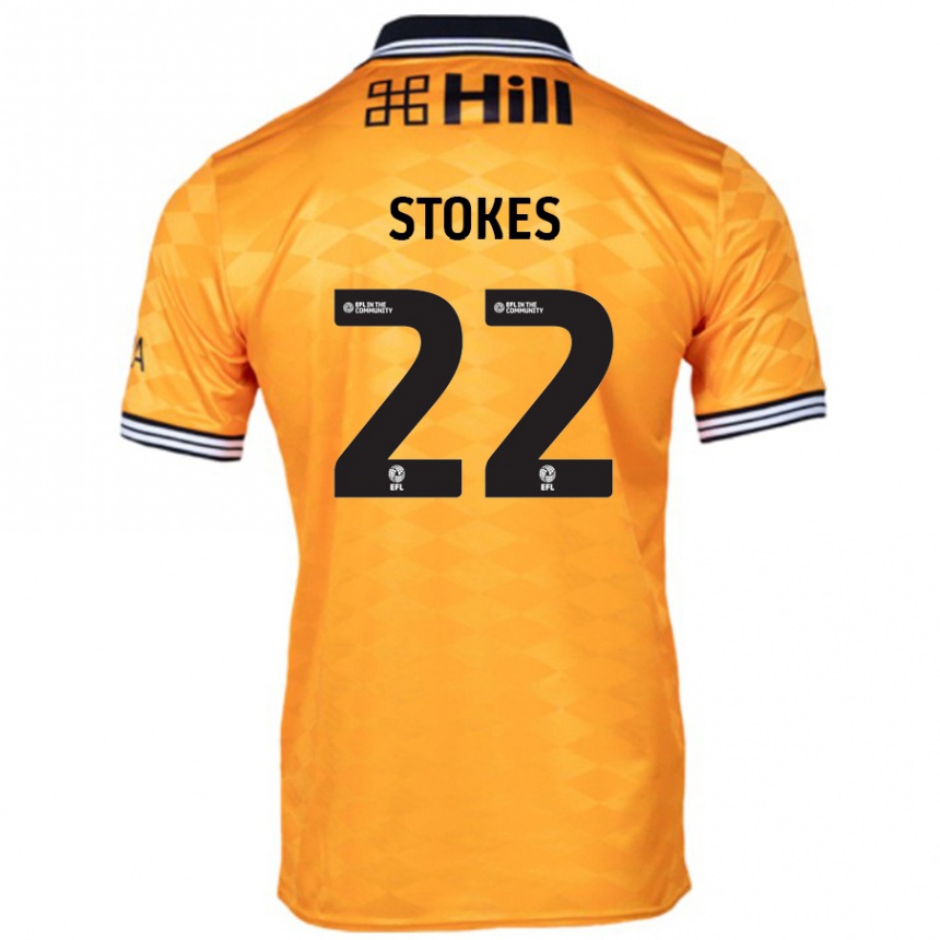 Gyermek Labdarúgás Josh Stokes #22 Narancs Hazai Jersey 2024/25 Mez Póló Ing