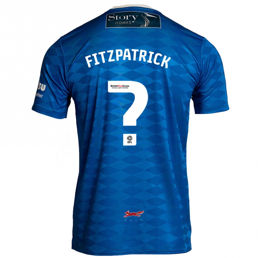 Gyermek Labdarúgás Aran Fitzpatrick #0 Kék Hazai Jersey 2024/25 Mez Póló Ing