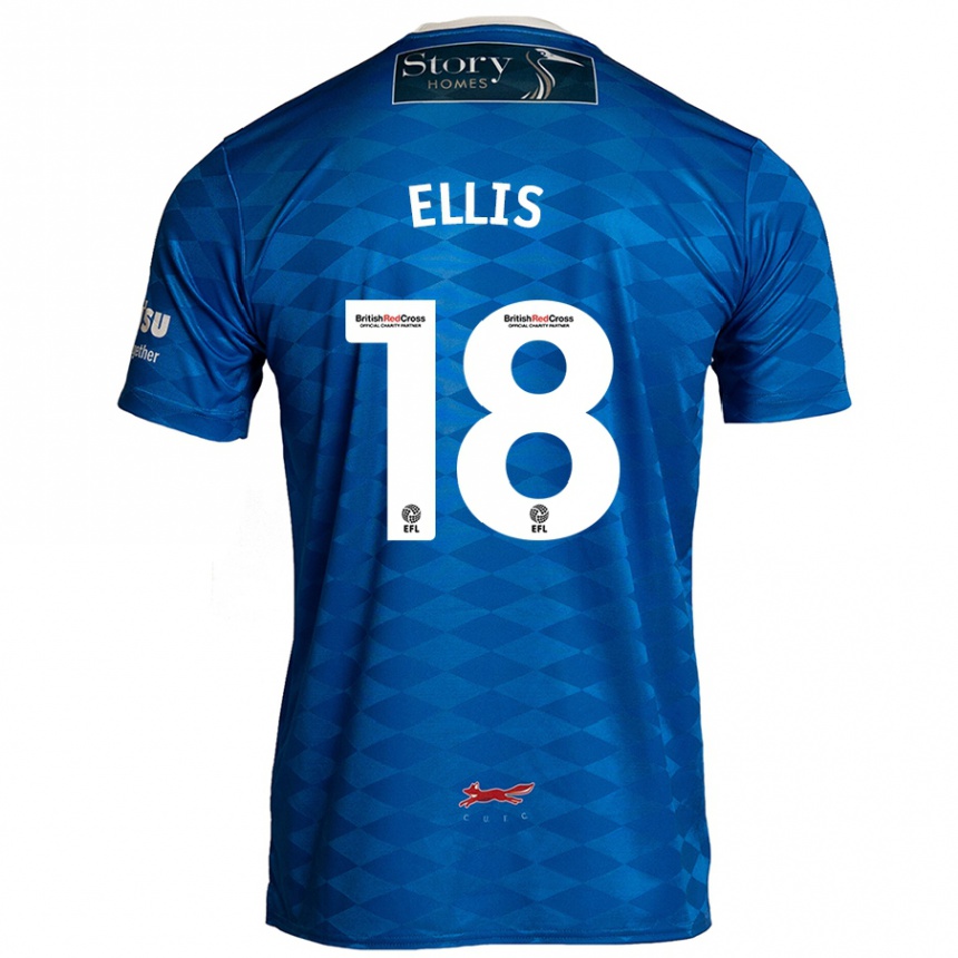 Gyermek Labdarúgás Jack Ellis #18 Kék Hazai Jersey 2024/25 Mez Póló Ing