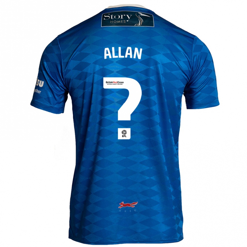 Gyermek Labdarúgás Jake Allan #0 Kék Hazai Jersey 2024/25 Mez Póló Ing