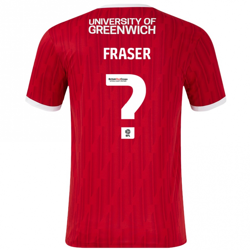 Gyermek Labdarúgás Scott Fraser #0 Piros Fehér Hazai Jersey 2024/25 Mez Póló Ing