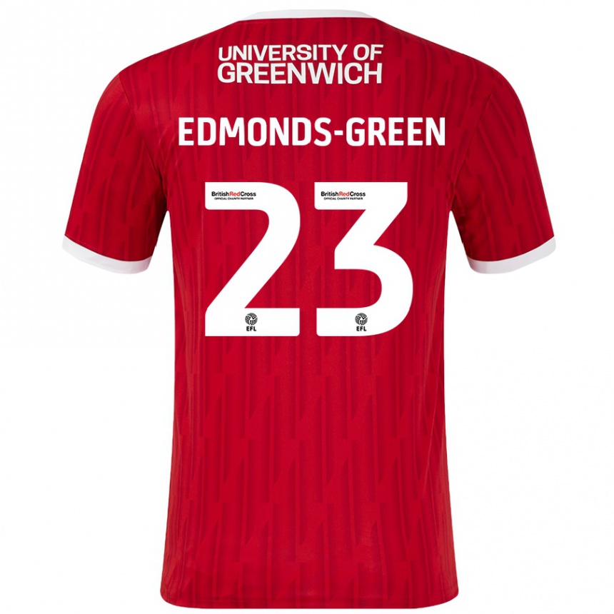 Gyermek Labdarúgás Rarmani Edmonds-Green #23 Piros Fehér Hazai Jersey 2024/25 Mez Póló Ing