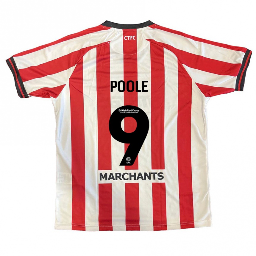 Gyermek Labdarúgás Phoebie Poole #9 Piros Fehér Hazai Jersey 2024/25 Mez Póló Ing