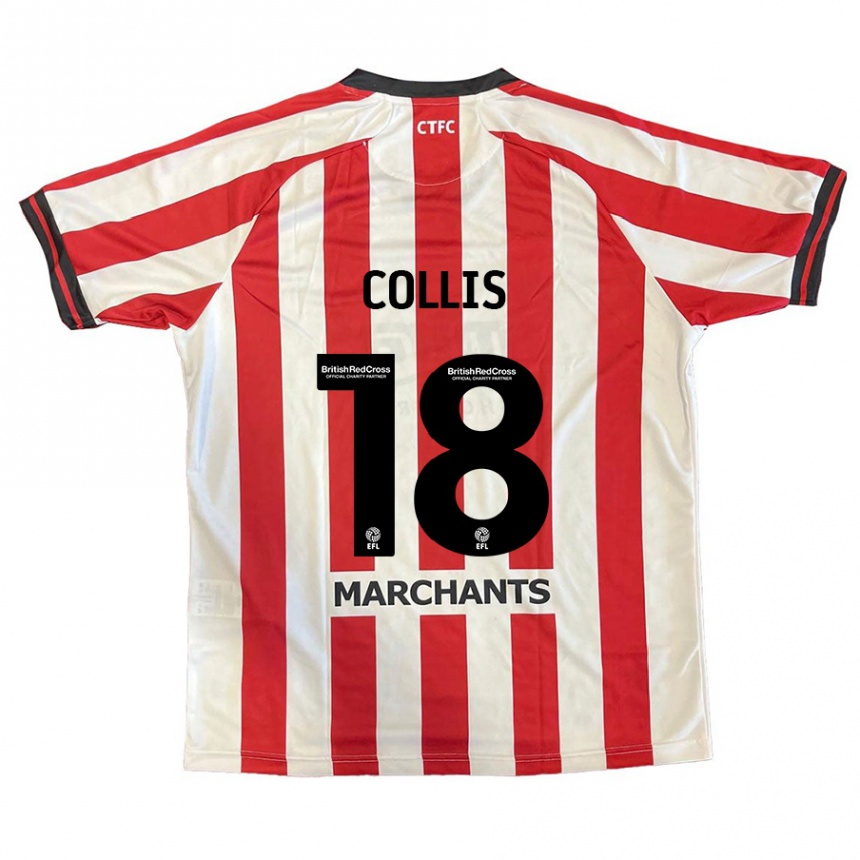 Gyermek Labdarúgás Maisy Collis #18 Piros Fehér Hazai Jersey 2024/25 Mez Póló Ing