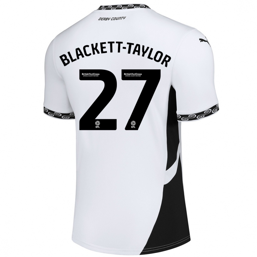 Gyermek Labdarúgás Corey Blackett-Taylor #27 Fehér Fekete Hazai Jersey 2024/25 Mez Póló Ing