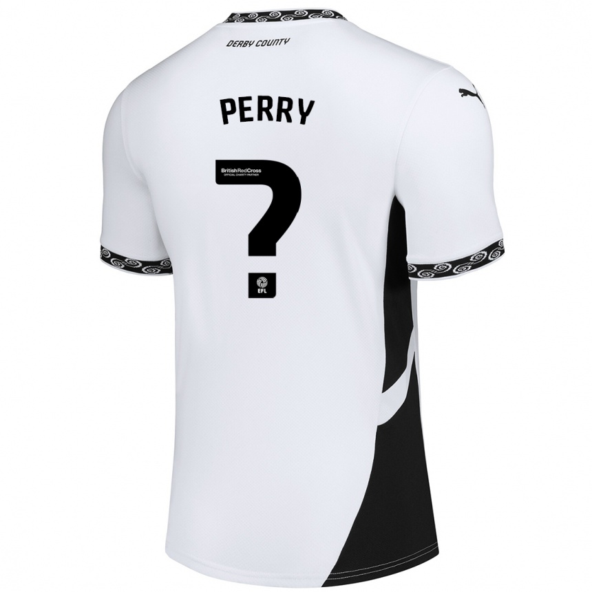 Gyermek Labdarúgás Jack Perry #0 Fehér Fekete Hazai Jersey 2024/25 Mez Póló Ing