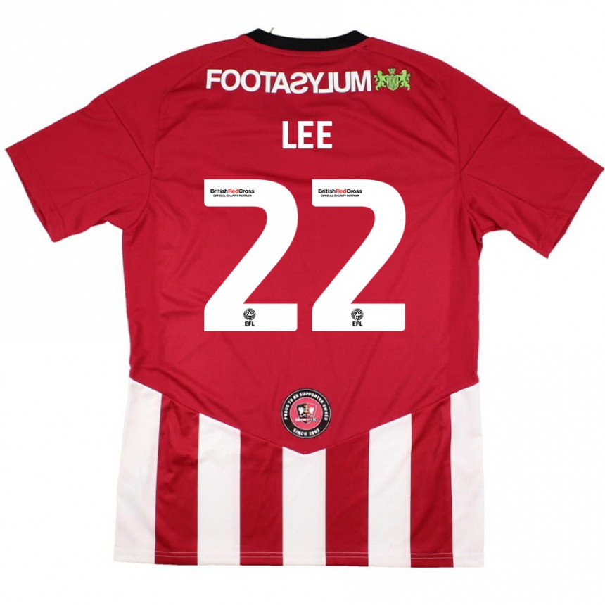 Gyermek Labdarúgás Harry Lee #22 Piros Fehér Hazai Jersey 2024/25 Mez Póló Ing