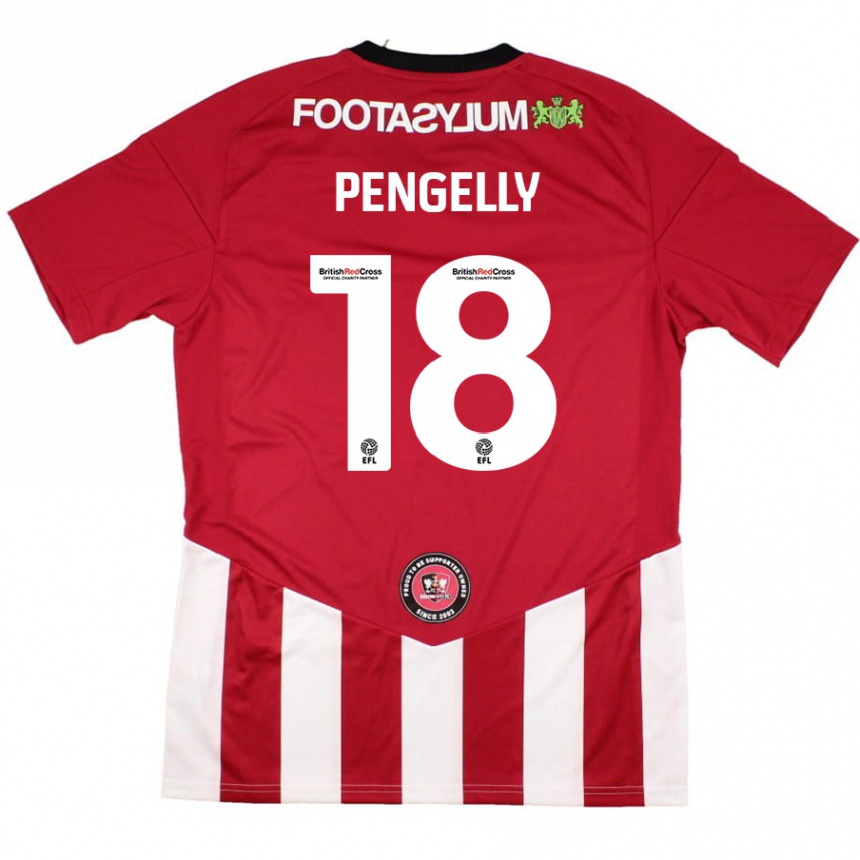 Gyermek Labdarúgás Connie Pengelly #18 Piros Fehér Hazai Jersey 2024/25 Mez Póló Ing