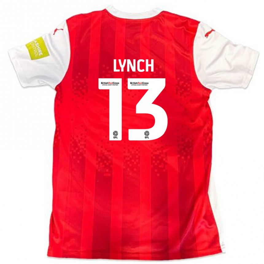 Gyermek Labdarúgás Jay Lynch #13 Piros Fehér Hazai Jersey 2024/25 Mez Póló Ing