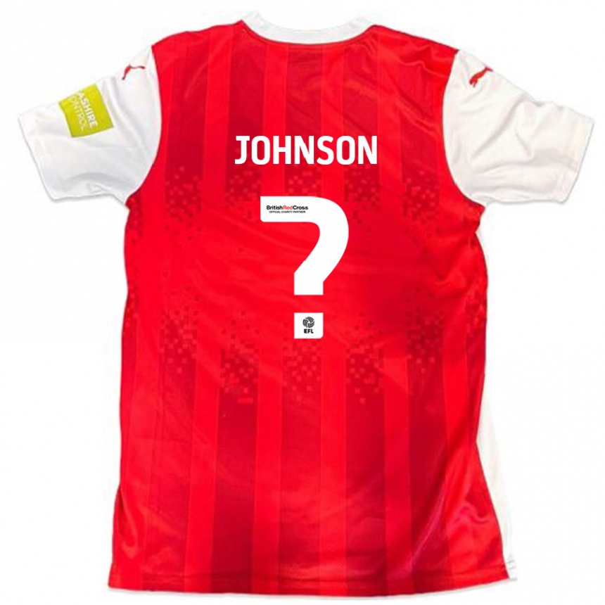 Gyermek Labdarúgás Will Johnson #0 Piros Fehér Hazai Jersey 2024/25 Mez Póló Ing