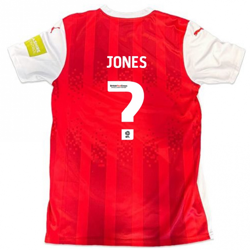 Gyermek Labdarúgás Billy Jones #0 Piros Fehér Hazai Jersey 2024/25 Mez Póló Ing