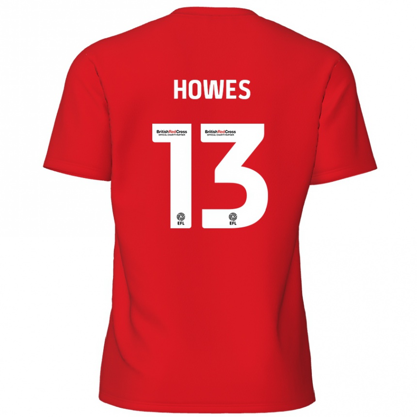 Gyermek Labdarúgás Sam Howes #13 Piros Hazai Jersey 2024/25 Mez Póló Ing