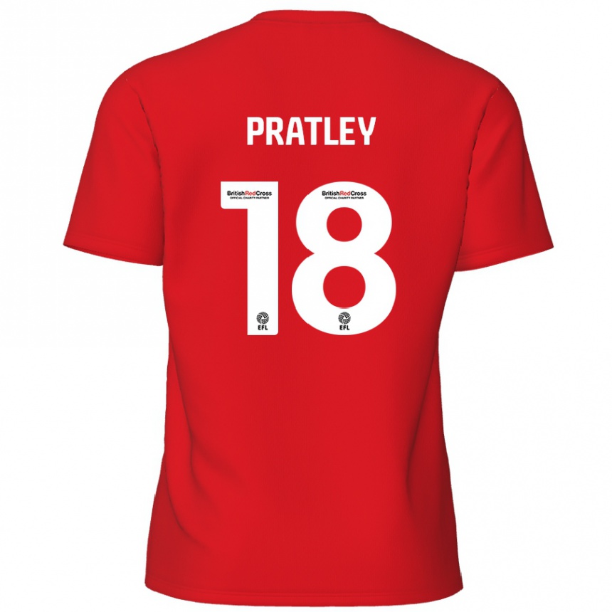 Gyermek Labdarúgás Darren Pratley #18 Piros Hazai Jersey 2024/25 Mez Póló Ing