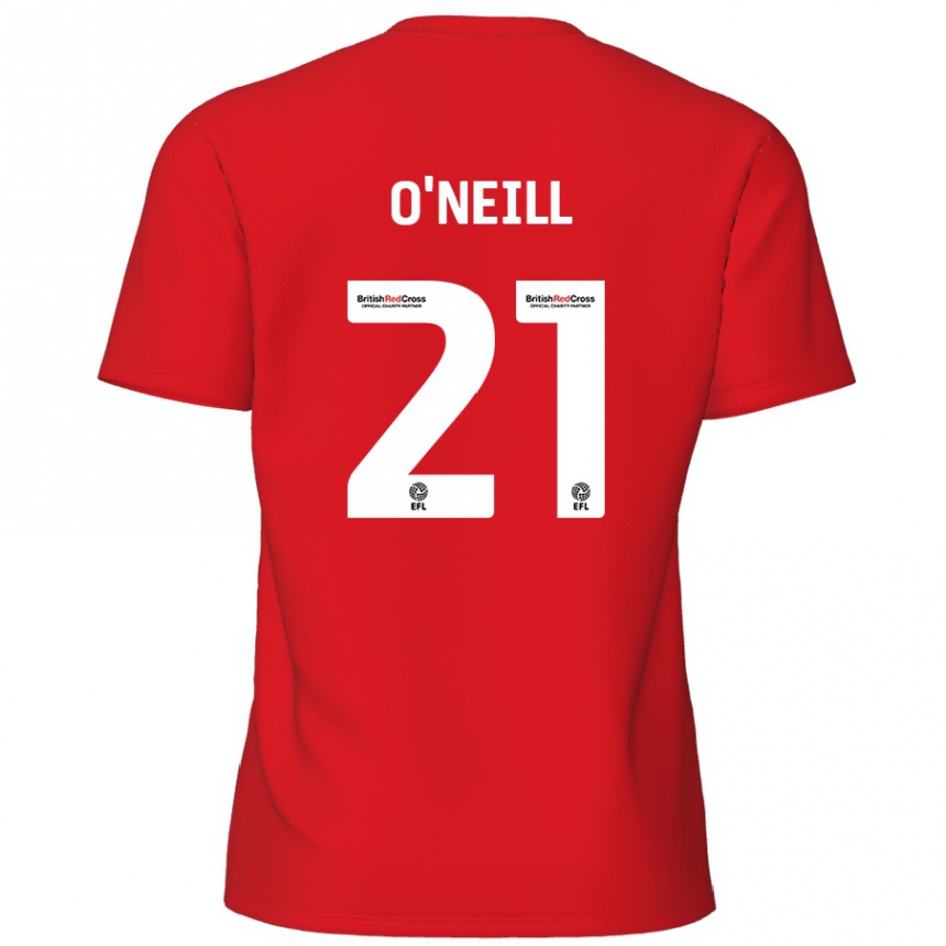 Gyermek Labdarúgás Ollie O'neill #21 Piros Hazai Jersey 2024/25 Mez Póló Ing