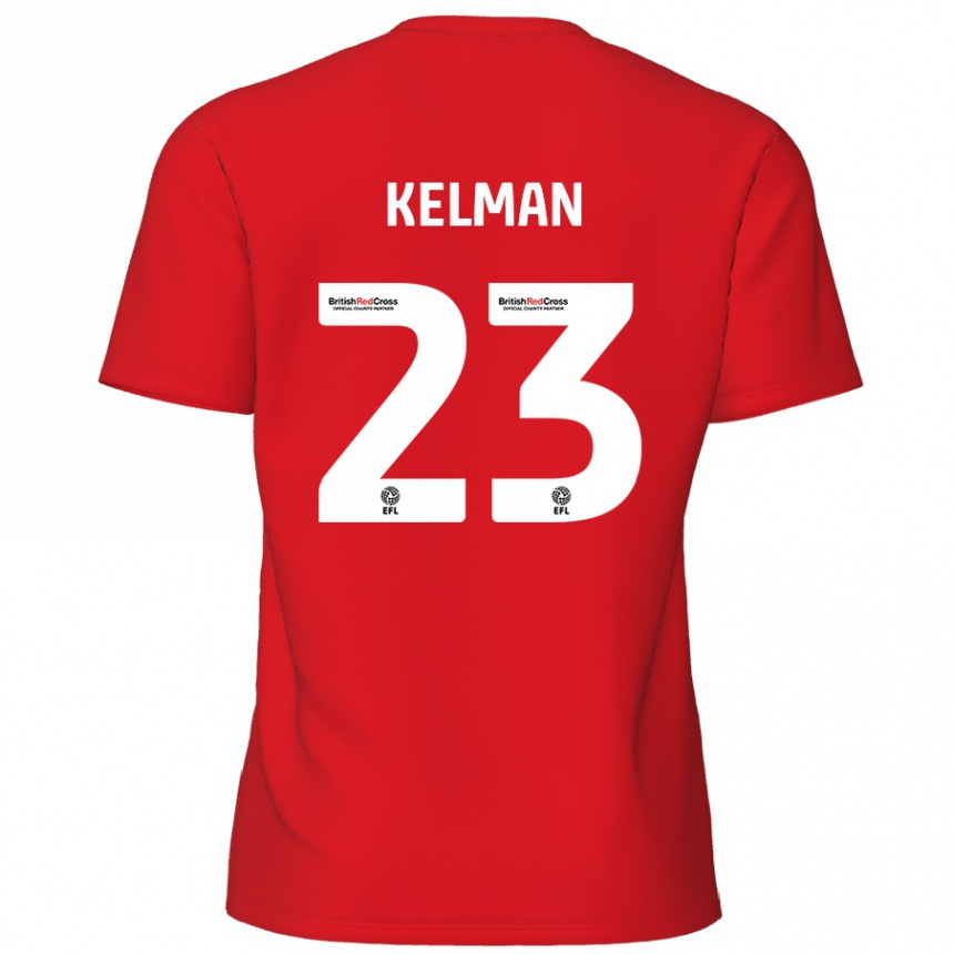 Gyermek Labdarúgás Charlie Kelman #23 Piros Hazai Jersey 2024/25 Mez Póló Ing