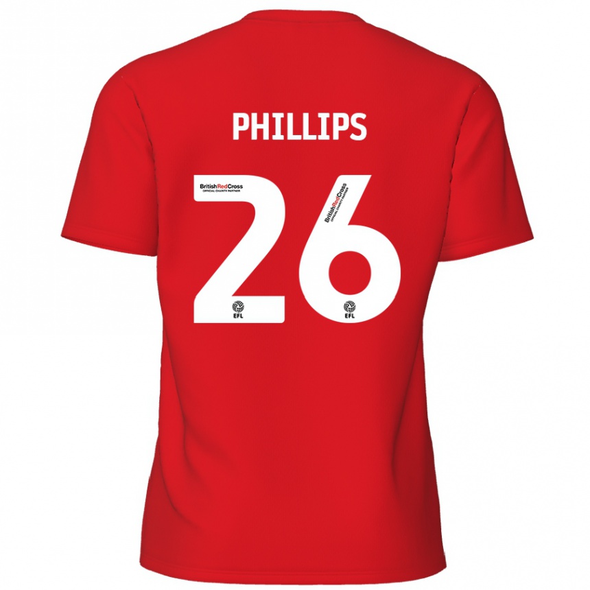 Gyermek Labdarúgás Noah Phillips #26 Piros Hazai Jersey 2024/25 Mez Póló Ing