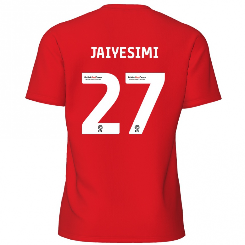 Gyermek Labdarúgás Diallang Jaiyesimi #27 Piros Hazai Jersey 2024/25 Mez Póló Ing