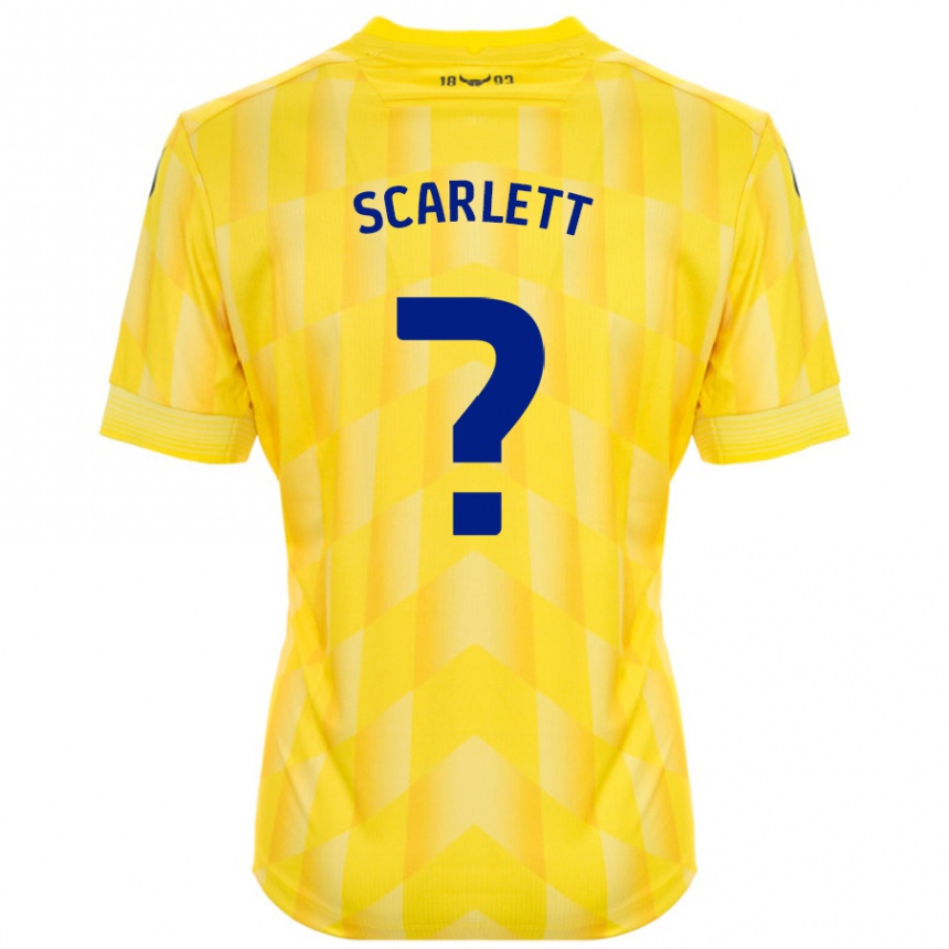 Gyermek Labdarúgás Dane Scarlett #0 Sárga Hazai Jersey 2024/25 Mez Póló Ing