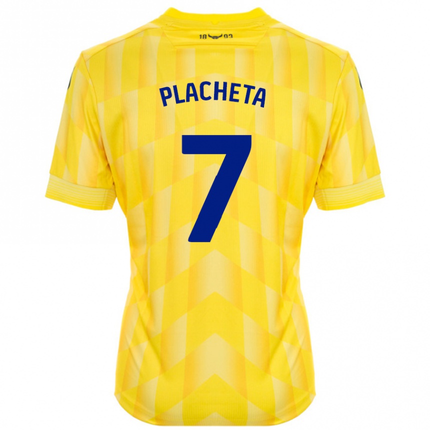 Gyermek Labdarúgás Przemyslaw Placheta #7 Sárga Hazai Jersey 2024/25 Mez Póló Ing