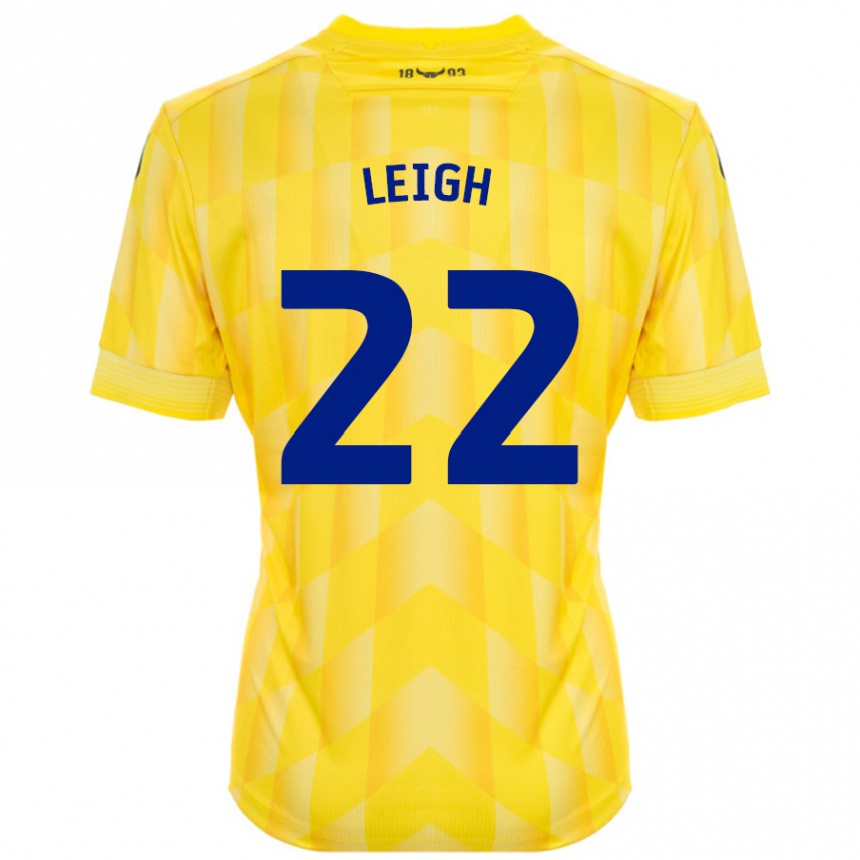 Gyermek Labdarúgás Greg Leigh #22 Sárga Hazai Jersey 2024/25 Mez Póló Ing