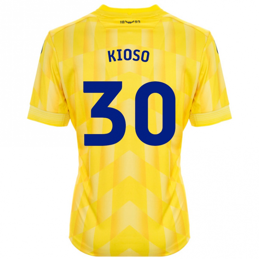 Gyermek Labdarúgás Peter Kioso #30 Sárga Hazai Jersey 2024/25 Mez Póló Ing