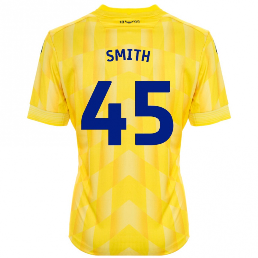 Gyermek Labdarúgás Max Smith #45 Sárga Hazai Jersey 2024/25 Mez Póló Ing