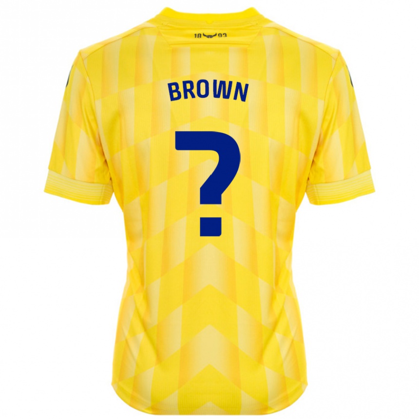 Gyermek Labdarúgás Georgia Brown #0 Sárga Hazai Jersey 2024/25 Mez Póló Ing