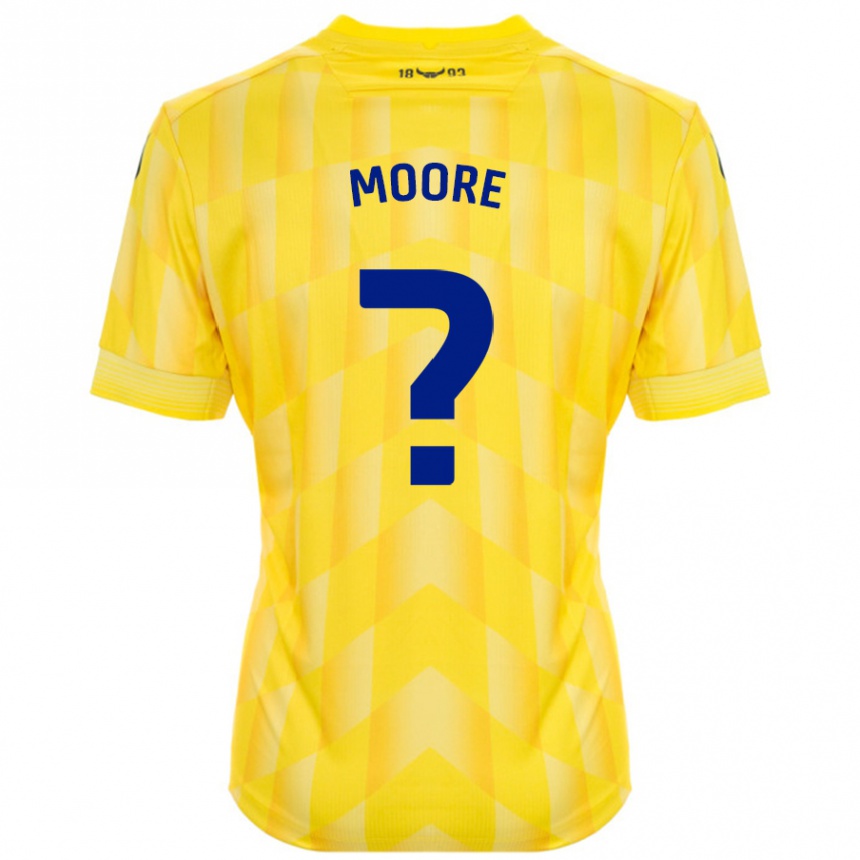 Gyermek Labdarúgás Brogan Moore #0 Sárga Hazai Jersey 2024/25 Mez Póló Ing