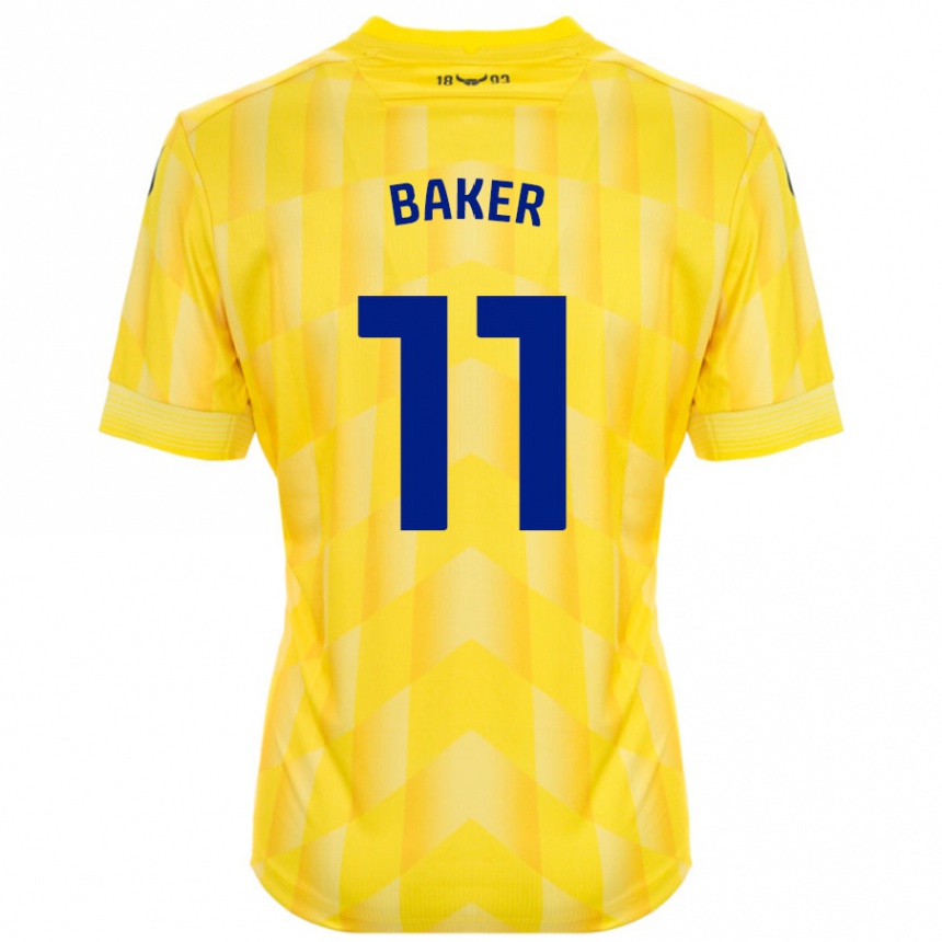 Gyermek Labdarúgás Sophie Baker #11 Sárga Hazai Jersey 2024/25 Mez Póló Ing