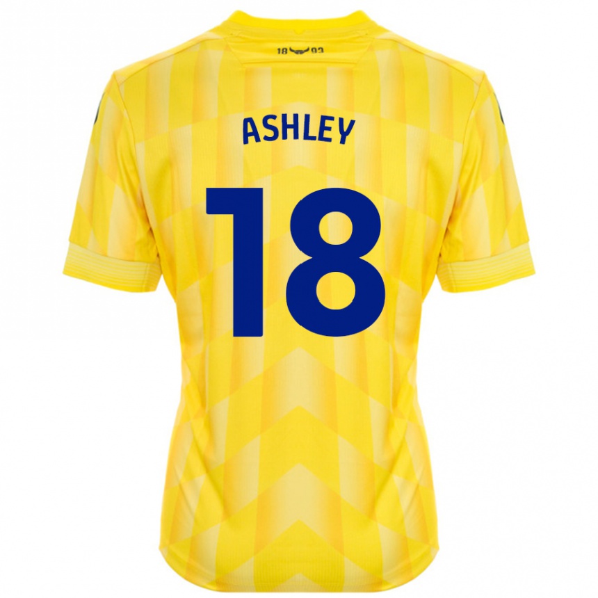 Gyermek Labdarúgás Alex Ashley #18 Sárga Hazai Jersey 2024/25 Mez Póló Ing