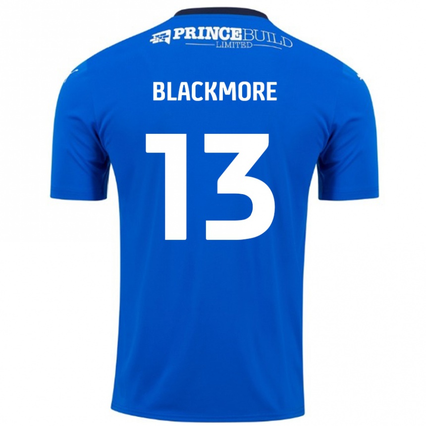 Gyermek Labdarúgás Will Blackmore #13 Kék Fehér Hazai Jersey 2024/25 Mez Póló Ing