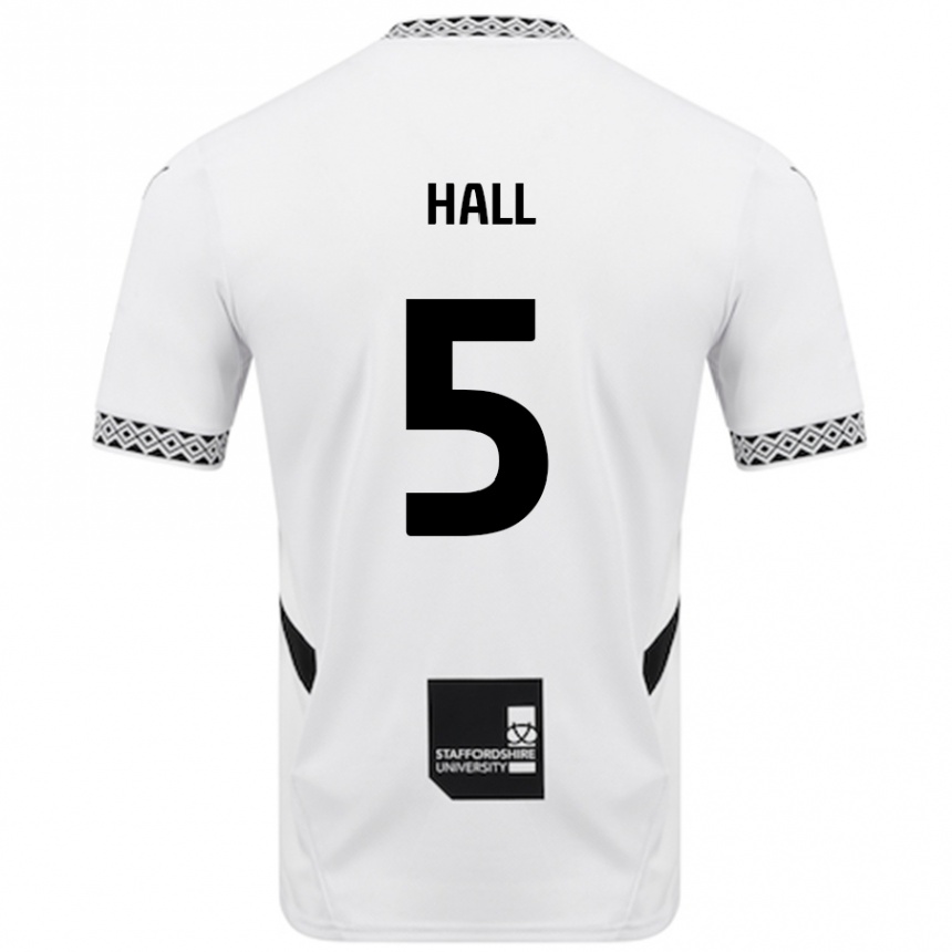 Gyermek Labdarúgás Connor Hall #5 Fehér Hazai Jersey 2024/25 Mez Póló Ing