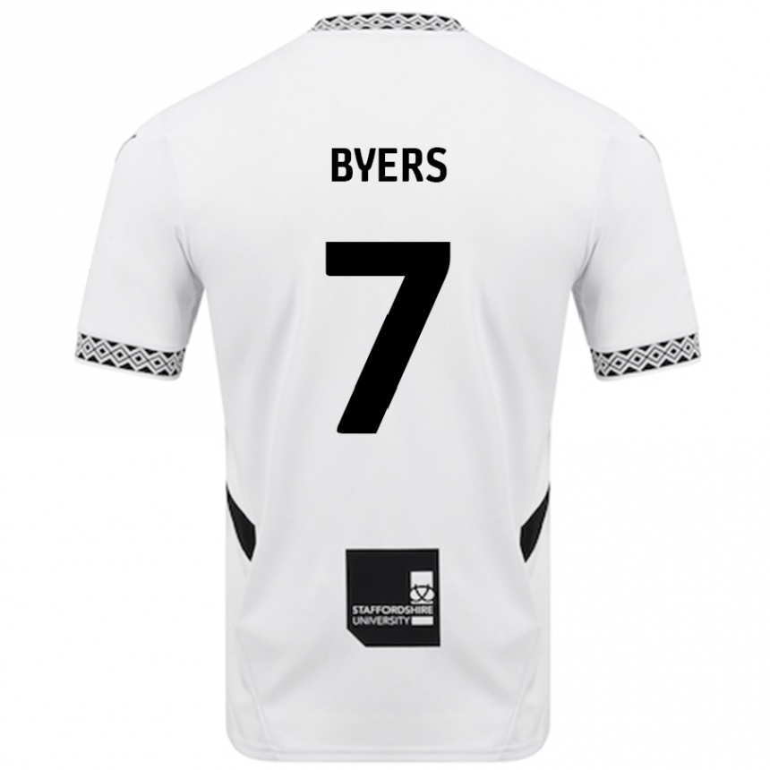 Gyermek Labdarúgás George Byers #7 Fehér Hazai Jersey 2024/25 Mez Póló Ing