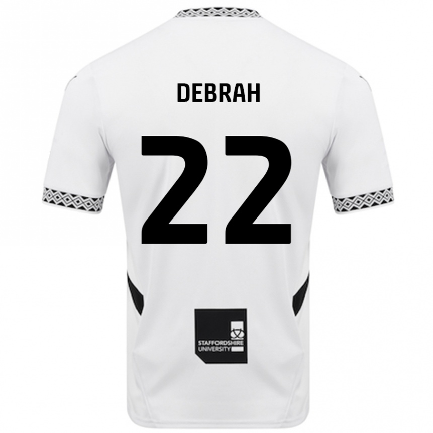 Gyermek Labdarúgás Jesse Debrah #22 Fehér Hazai Jersey 2024/25 Mez Póló Ing