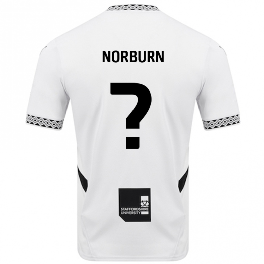 Gyermek Labdarúgás Dylan Norburn #0 Fehér Hazai Jersey 2024/25 Mez Póló Ing