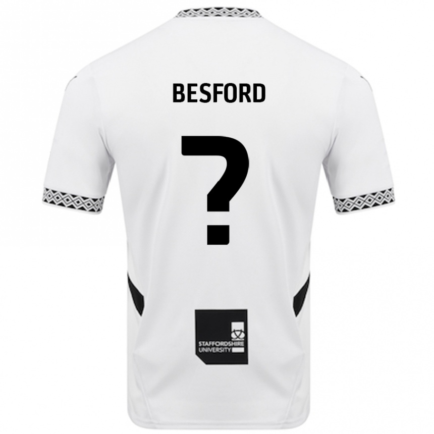 Gyermek Labdarúgás Callum Besford #0 Fehér Hazai Jersey 2024/25 Mez Póló Ing