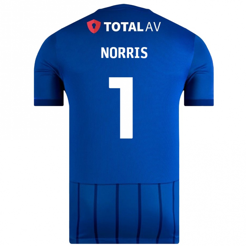 Gyermek Labdarúgás Will Norris #1 Kék Hazai Jersey 2024/25 Mez Póló Ing