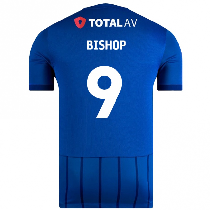 Gyermek Labdarúgás Colby Bishop #9 Kék Hazai Jersey 2024/25 Mez Póló Ing