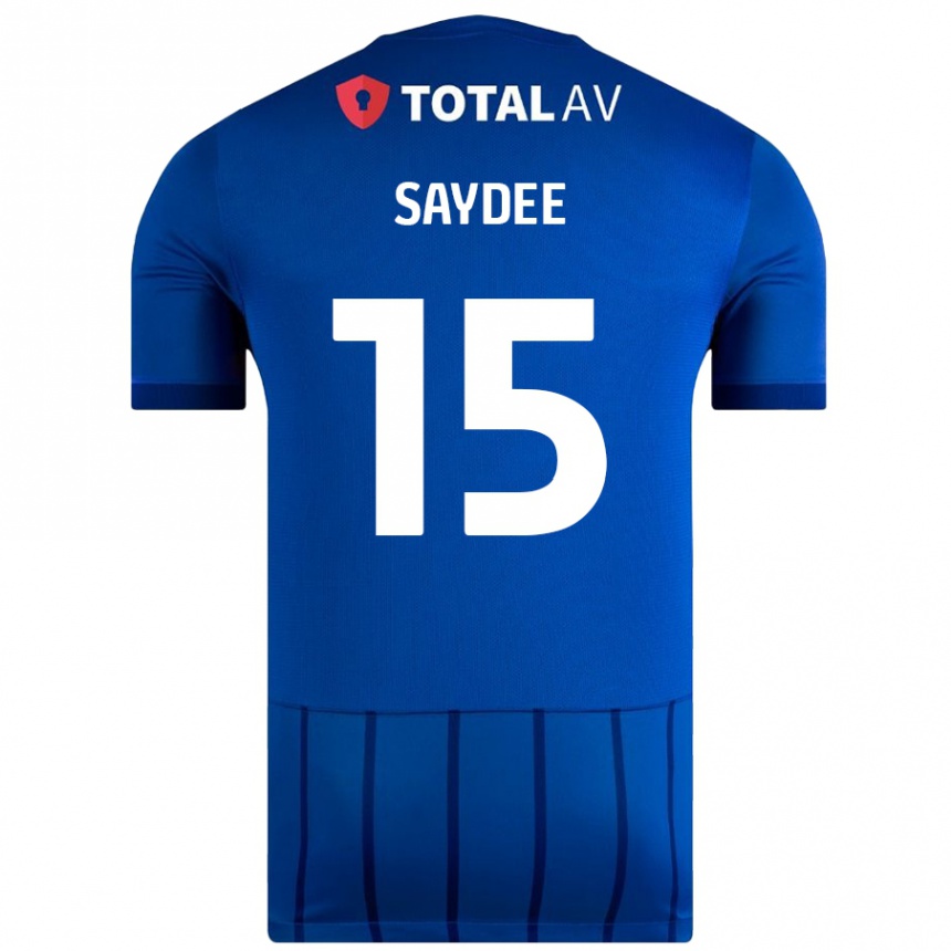 Gyermek Labdarúgás Christian Saydee #15 Kék Hazai Jersey 2024/25 Mez Póló Ing