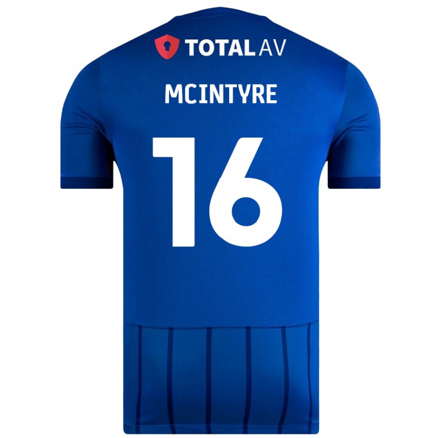 Gyermek Labdarúgás Tom Mcintyre #16 Kék Hazai Jersey 2024/25 Mez Póló Ing